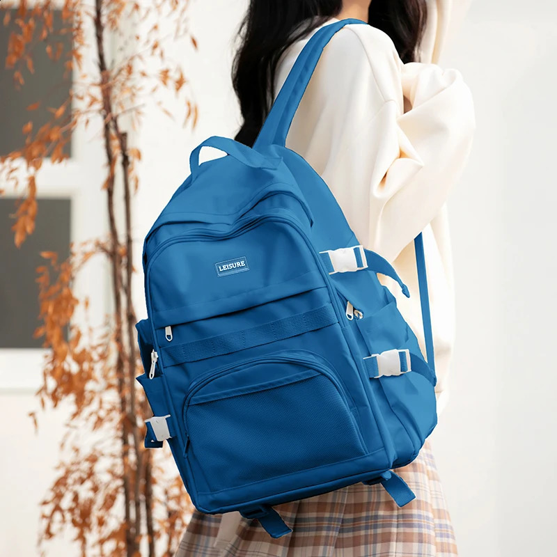 Casual Backpack Waterproof Teenage Bookbag Nylon Fashion Student Backpack College Women Travel Backpack School Bag for 240813