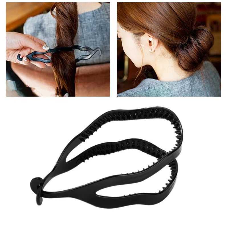 1-5 pieces of hair weaving tools black hair style hair pulling pins double hooks bendable hair styling tools and accessories W240814
