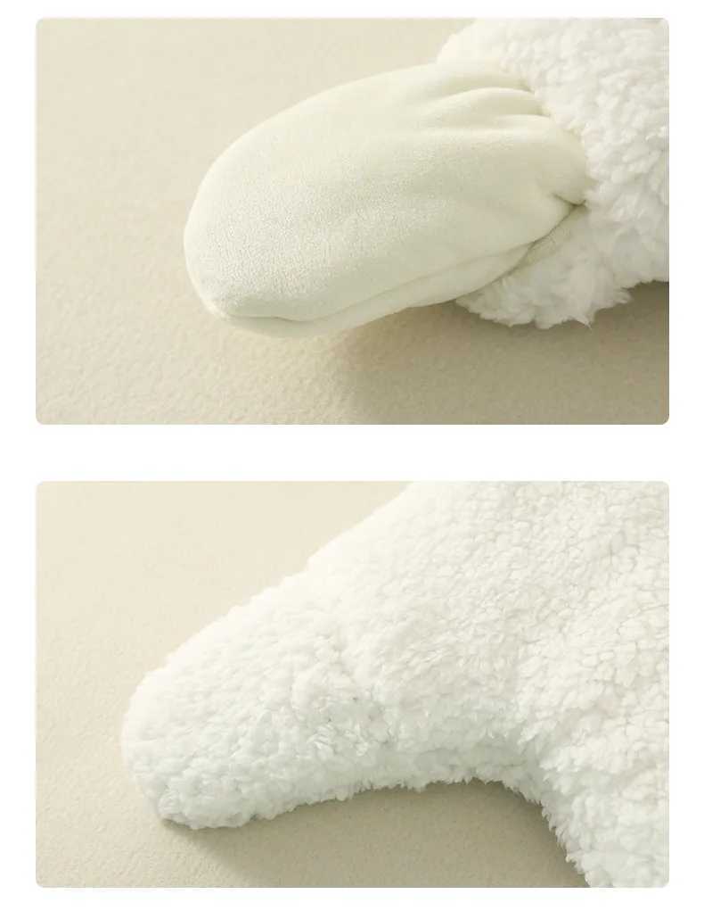 Rompers INS Cute Style Infant Toddlers Baby Sleeping Bag Winter Thickened Plush Clothes Starfish White Jumpsuit Boys Girls Bodysuit Y240814Y250119AH7O