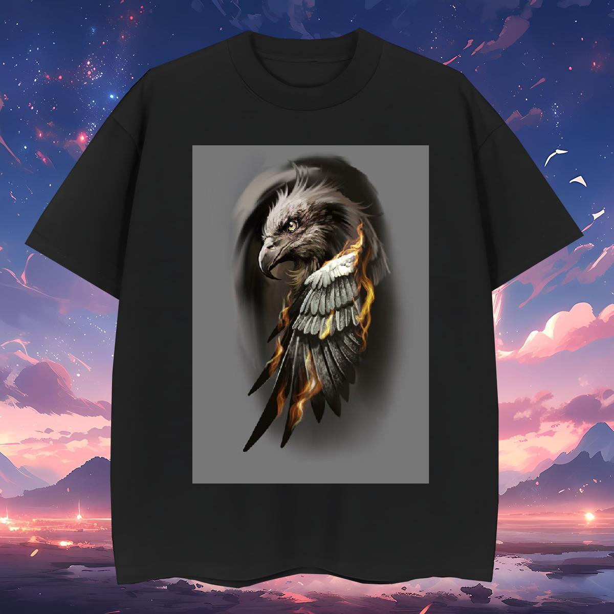 T shirt 230g Cotton eagle Beach Crew Neck Breathable DIY Men Tees Classic Casual Cool Design Polos