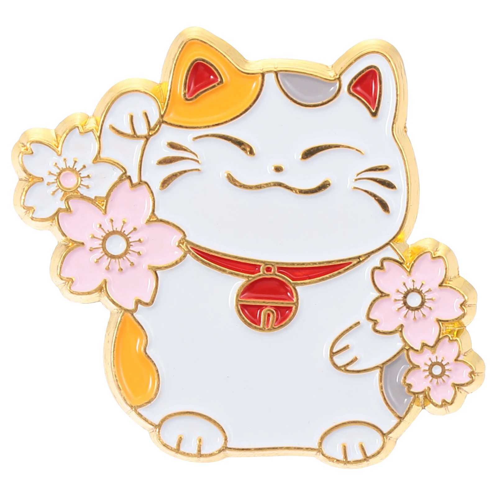 Japanese style Brooch clothing accessories wealth cat brooch lapel badge animal corset baby W240815