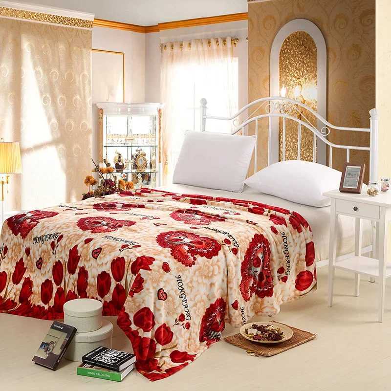 Tulip Blanket 120x200cm High Density Super Soft Flannel Sofa Bed / Bed Sheet / Portable Bedspread / Travel / Shawl / Camping Y240815