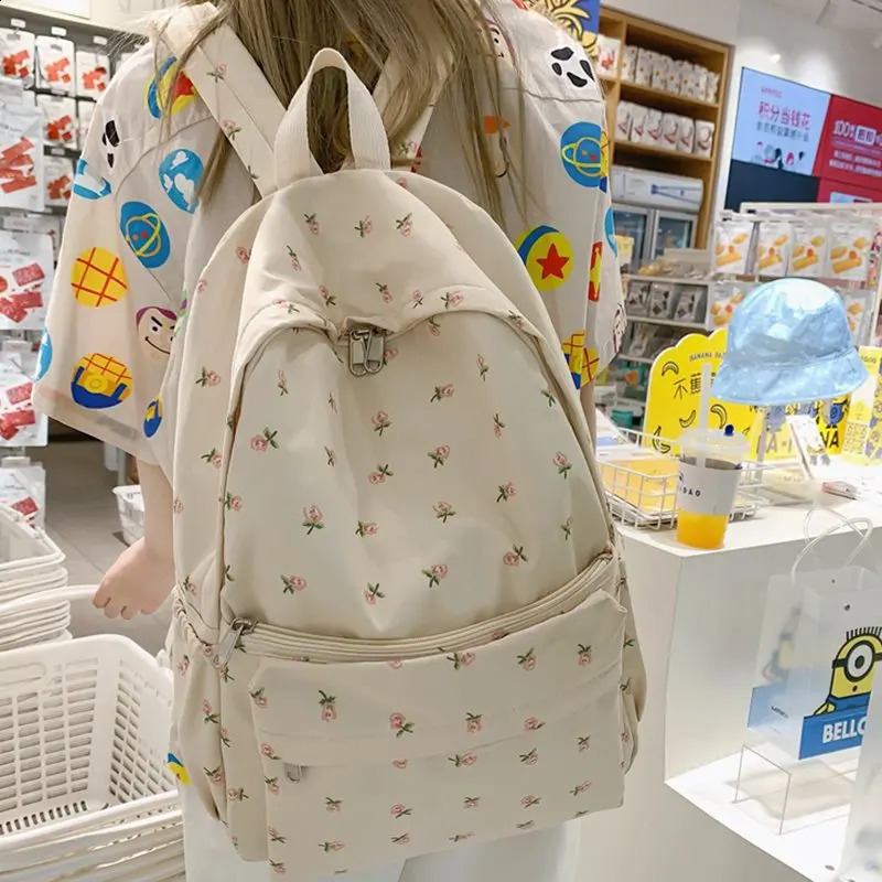 Women College Student Backpack Double Shoulder Large Capacity Travel Laptop Rucksack Book Schoolbag For Teenage 240813