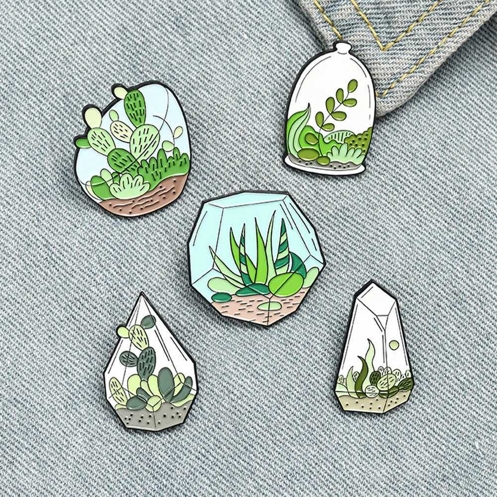 5 exquisite and unique cross dressing clothing clips for plant hotpot personalized Potted fashion creative alloy brooch durable W240815