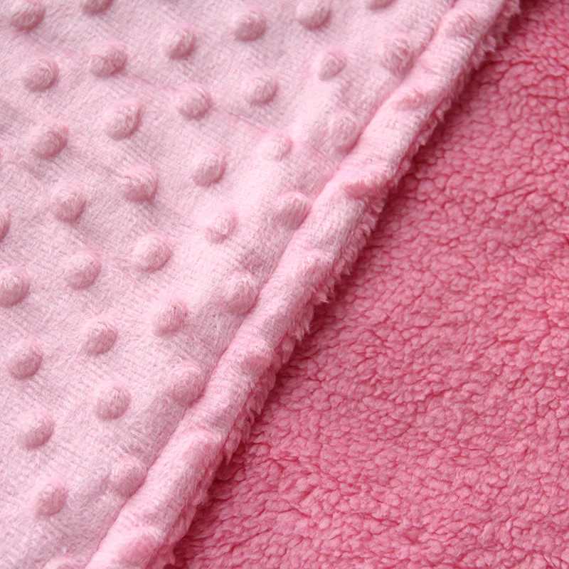 75*120CM Autumn Baby Blanket Warm Double Layer Swaddle Wrap Newborn Thermal Soft Fleece Bath Towel Baby Stroller Blanket Y240815