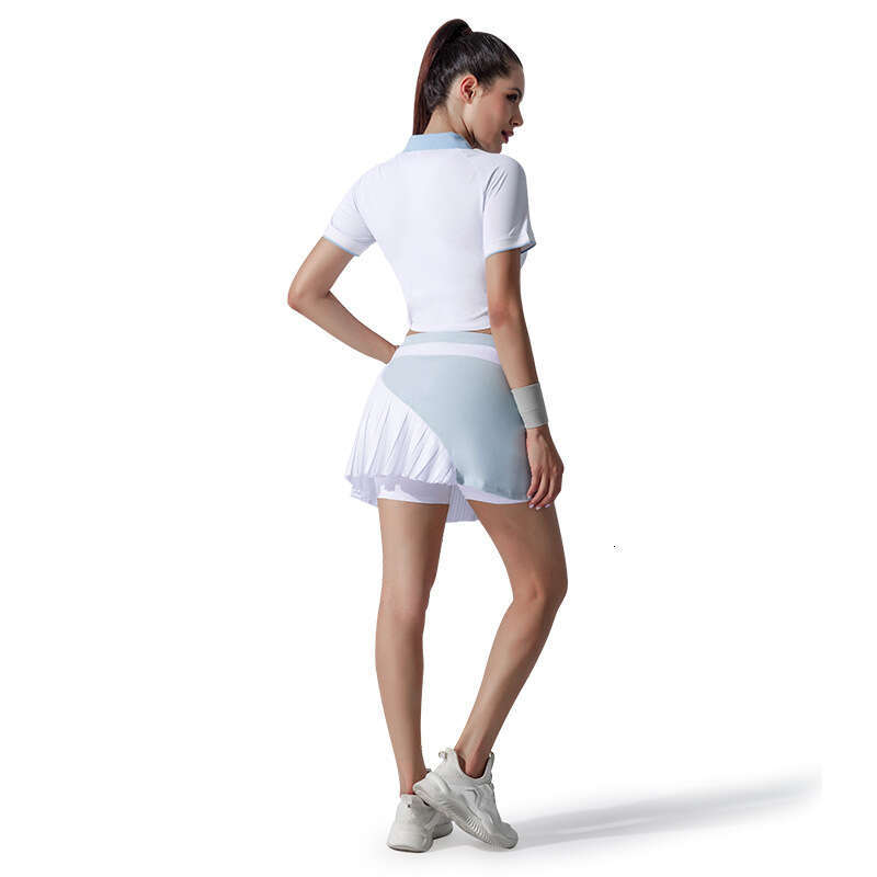 New 2022 Sports Golf Women Elastic Breathable Anti-glare High Waist Tennis Badminton Pleated Skirt