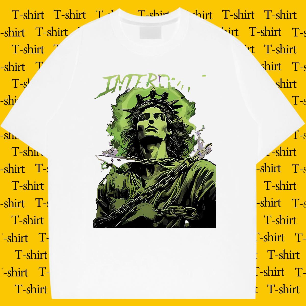 Popular portrait Mens T Shirts Hip Hop Men Clothes T-Shirt 100% Cotton 230g Stylist Breathable Oversized 3XL 4XL Polos