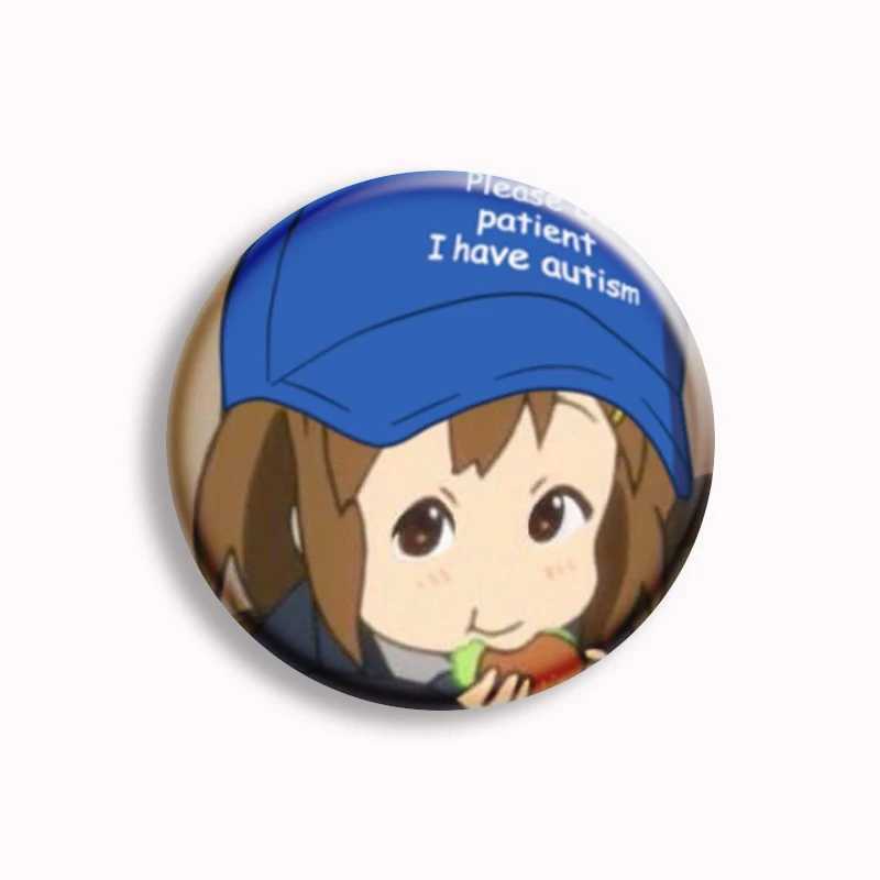 K-ON Cute Button Pin Ritsu Azusa Mio Tsumugi Hirasawa Yui Funny Meme Brooch Kawaii Badge Bag Brooch Decorative Fan Gift W240815