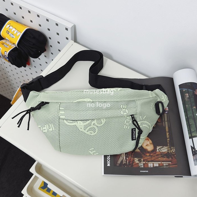 Korean version of solid color simple men's and women's dumpling bag commuting neutral chest bag daily casual all-in-one bag fashion crossbod
