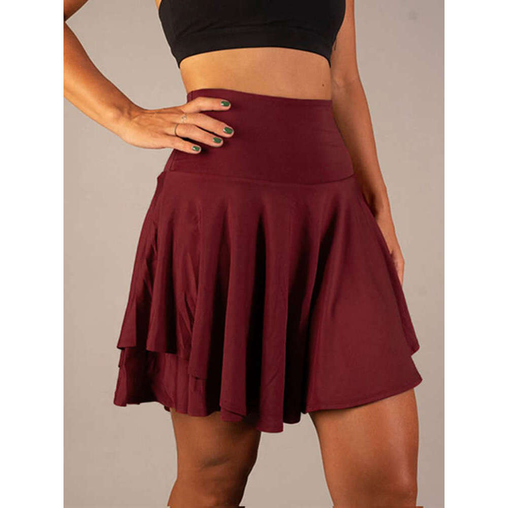 Solid Fashion Color Sports Skirts Female Tennis Running Skort Active Athletic Yoga Fiess Skirt Short Women Sportswear wear