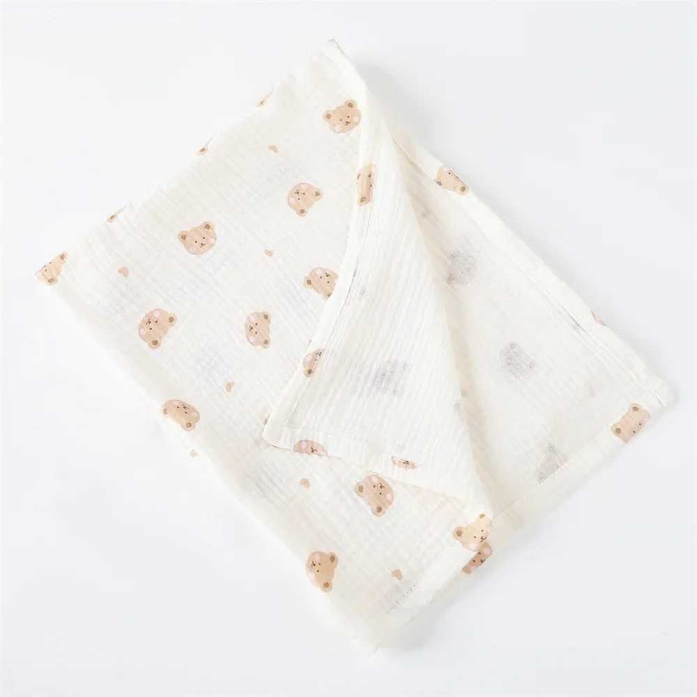 Cotton Receiving Blanket for Newborn Gauze Muslin Baby Blanket New Born Swaddle Wrap Kids Bath Towel Baby Stroller Blanket Y240815