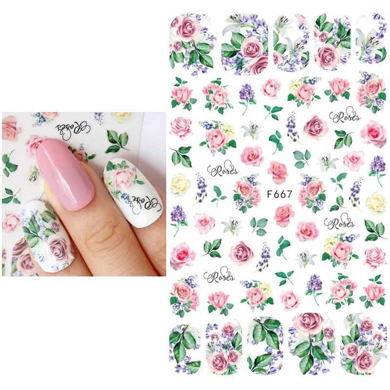 Summer Flower Nail Sticker Black And White Heart Nail Supplies Nail Decal Luxurious Butterfly Stickers For Nails Nail DecorationXJ240814