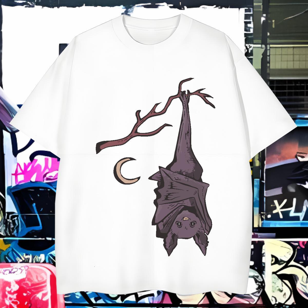 High Quality Mens T Shirts bat Crew Neck Hip Hop Street Plus Size Custom 230g Cotton Men Clothes T-Shirt Factory Direct Wear