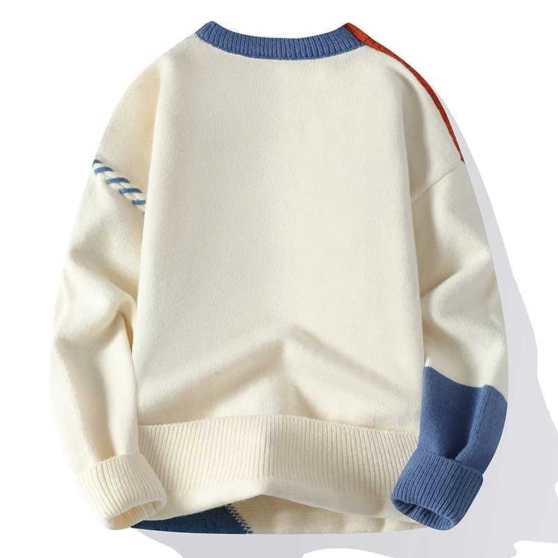 2024 Mens Streetwear Ripped Hole Fashion Sweater Korean High End Luxury Winter Hip Hop Sweaters Men Soft Warm Autumn PulloverXJ240814