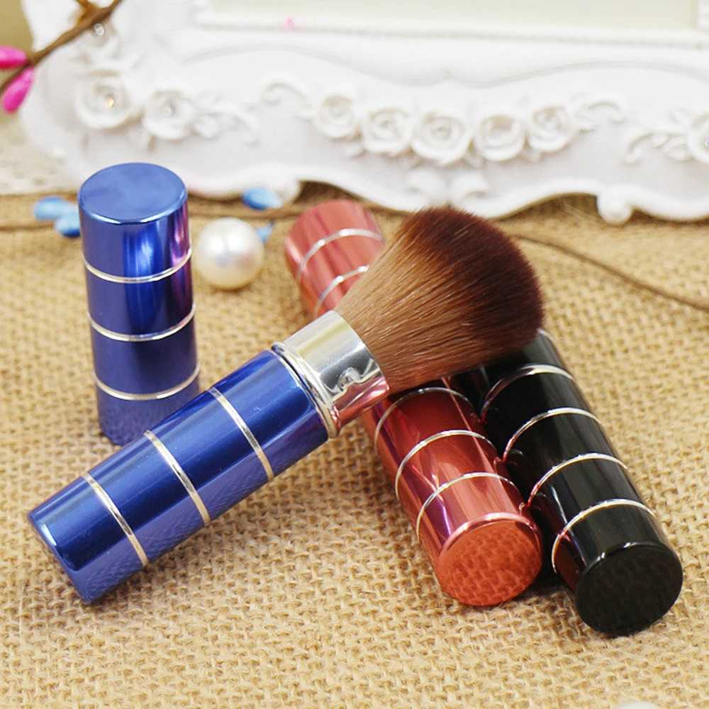 1PC Pro retractable dome powder blusher brush aluminum eye shadow basic facial brush makeup tool W240814