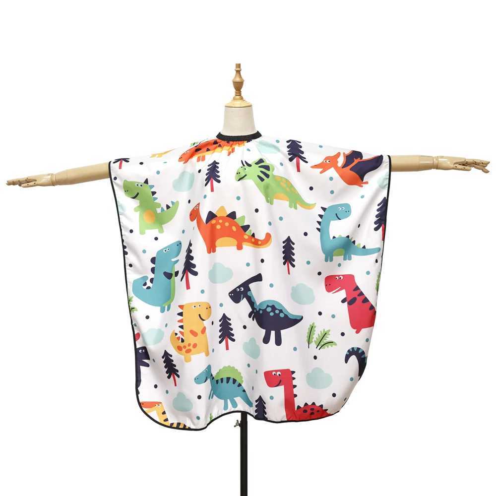 Childrens hairstyle Cape cartoon hairdresser hair clip dyeing apron childrens hair clip soft cloth styling tool W240814