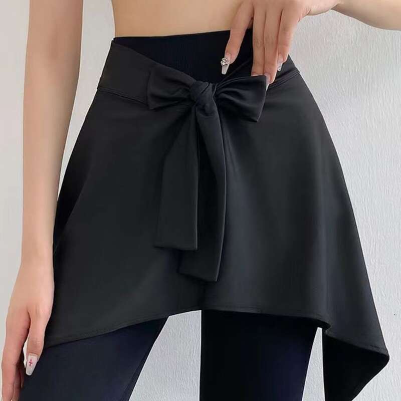 Yoga Women Tennis Self Cover Wrap Hip Covering Scarf Letter Print Workout Running Tie Up Asymmetrical Skirt ing