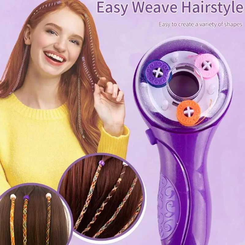 Electric Childrens Hair Weaving Kit DIY Automatic Hair Decoration Weaving Tool Set Fashion Salon Girls Hair W240814