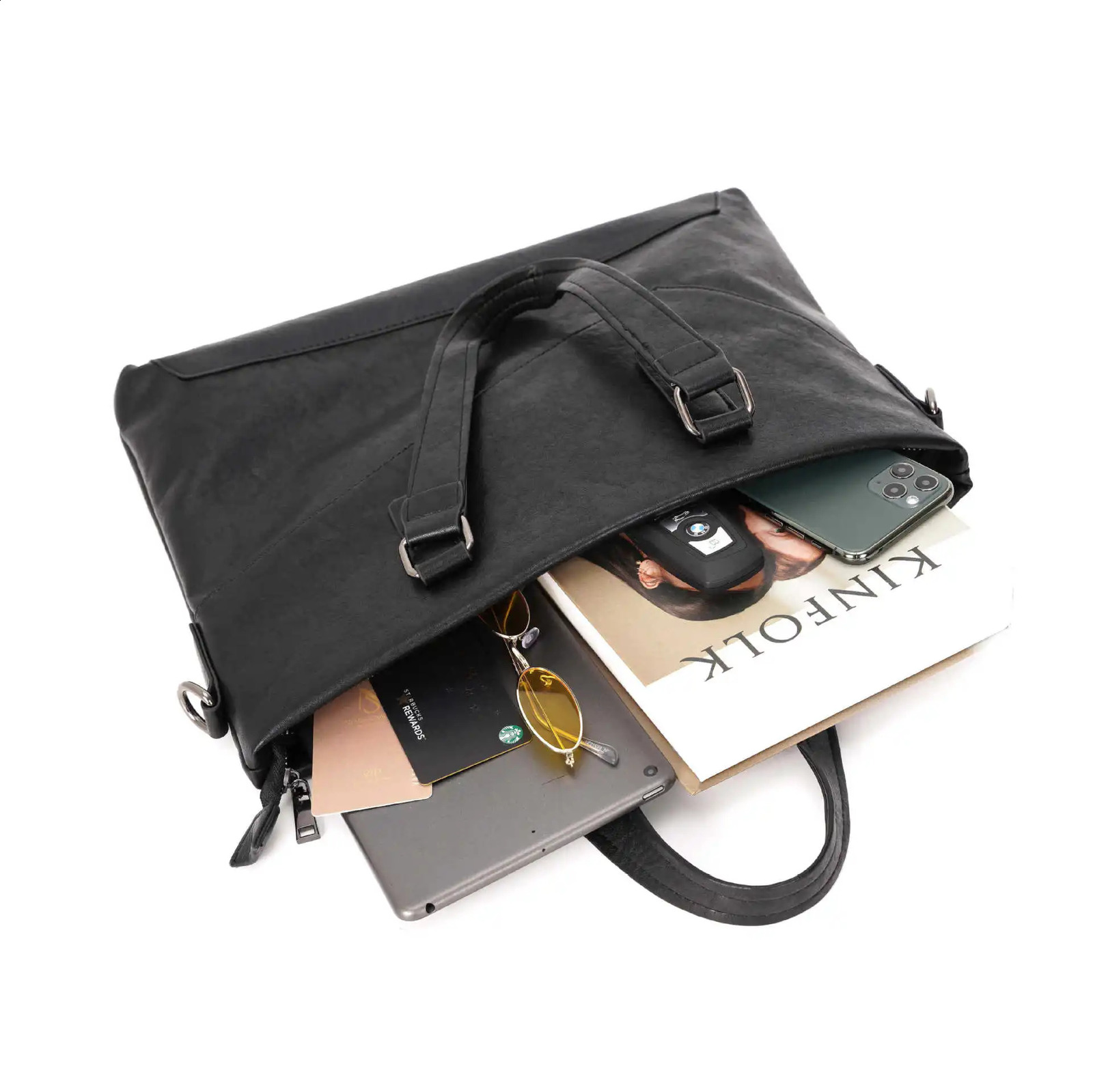 Briefcase Men Clutch Handbags Transverse Mens Cross Bag Office Business Executive Briefcase Teacher Laptop PU Leather Shoulder 240813