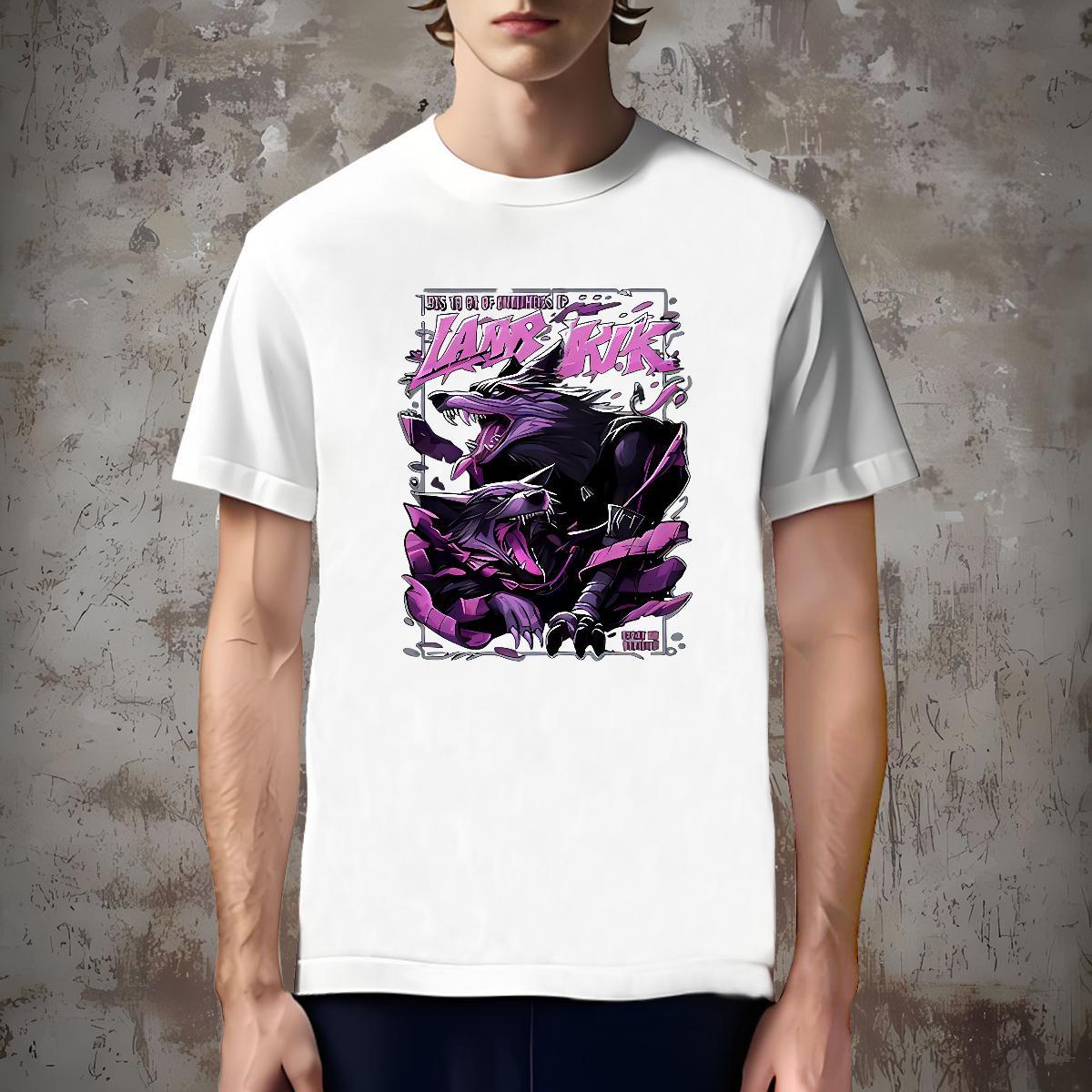 Comfortable Mens T Shirts wolf Breathable Outdoor DIY Printed 100% Cotton 230g Tshirt for Man Woman Customized Tees