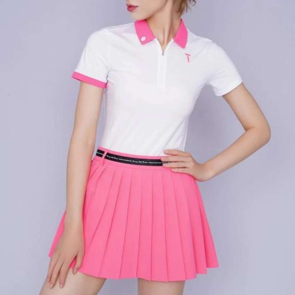 Athletic Golf Half Skirts,Women Tennis Sports Skirt,Golf Equipment,High Waist Breathable Pleated Skirt With Safety Pants ,