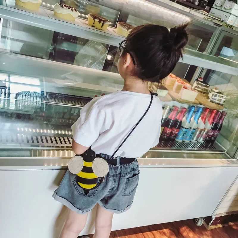 Cartoon Bee Ladybug Snail Messenger Bag Cute Children PU Leather Coin Wallet Handbag Cute Children Accessories Shoulder Bag W240813