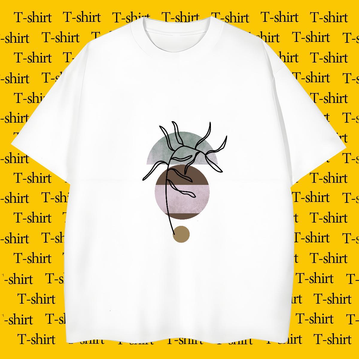 T Shirts Men 230g Pure Cotton painting Outdoor Breathable Short Sleeve Cartoon Printing L-4XL Tshirt for Man Woman Fashion New Designer Tops Tees