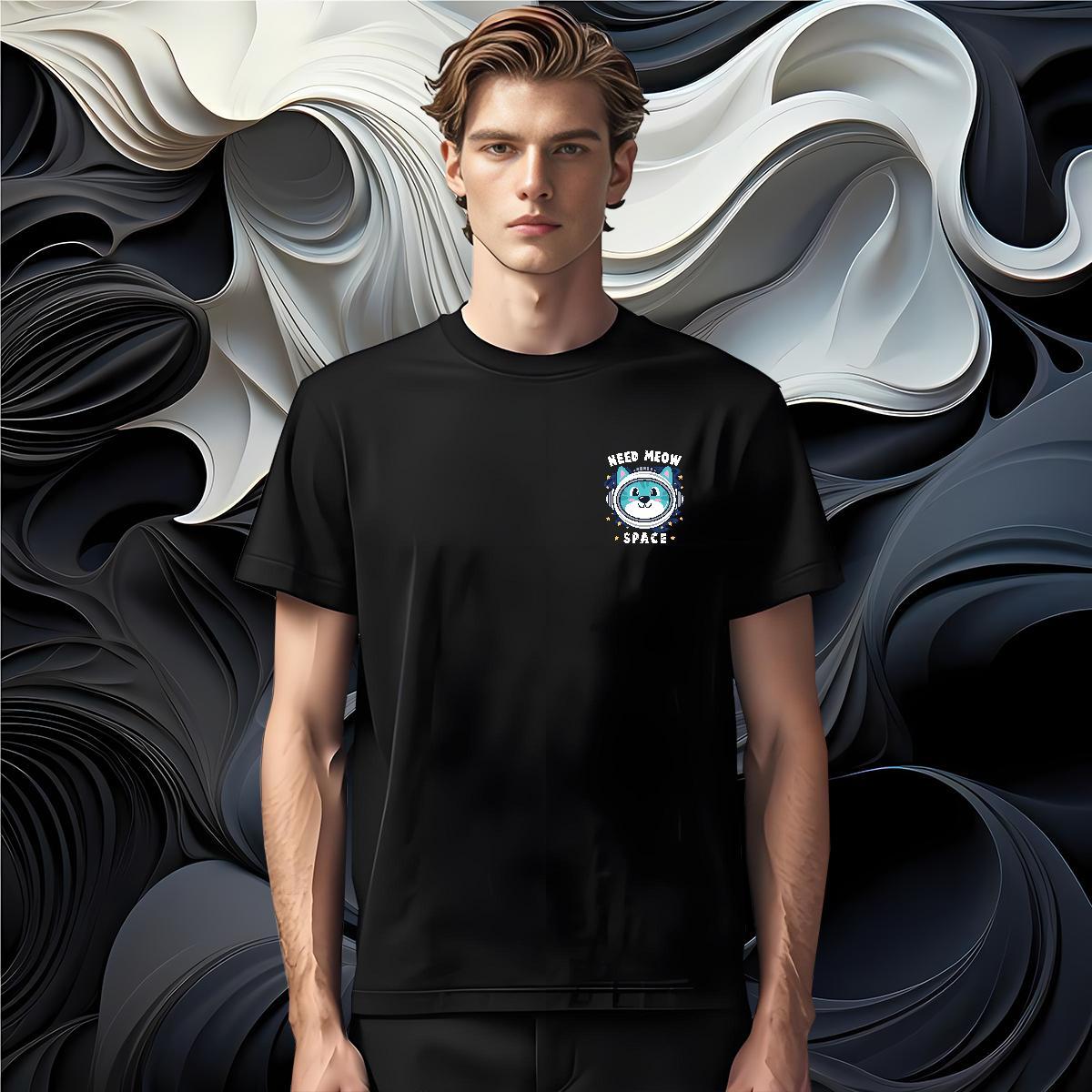 Cool Design cute Man T Shirts Beach Tshirts 230g 100% Cotton 2024 Breathable Crew Neck Cartoon Print Tops