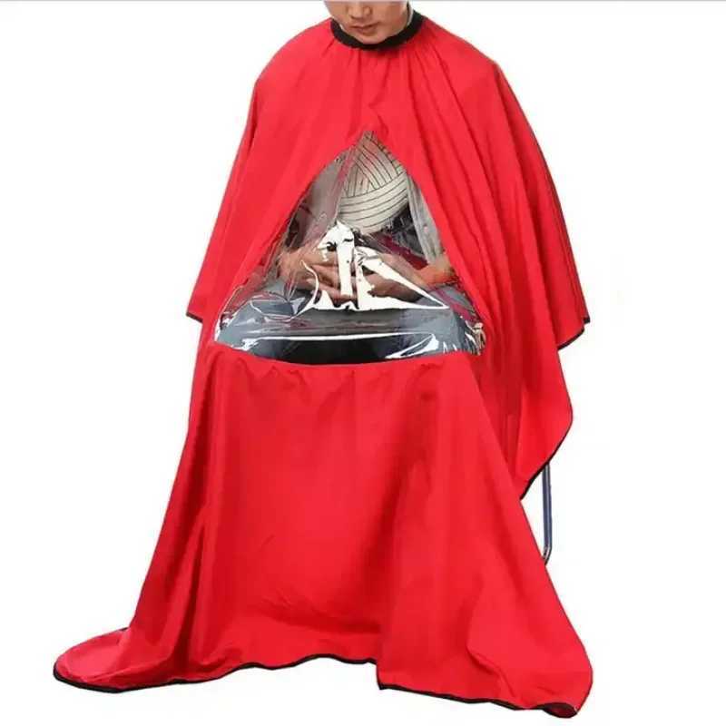 Professional Waterproof Styling Salon Barber Hairdress with Observation Window Apron W240814