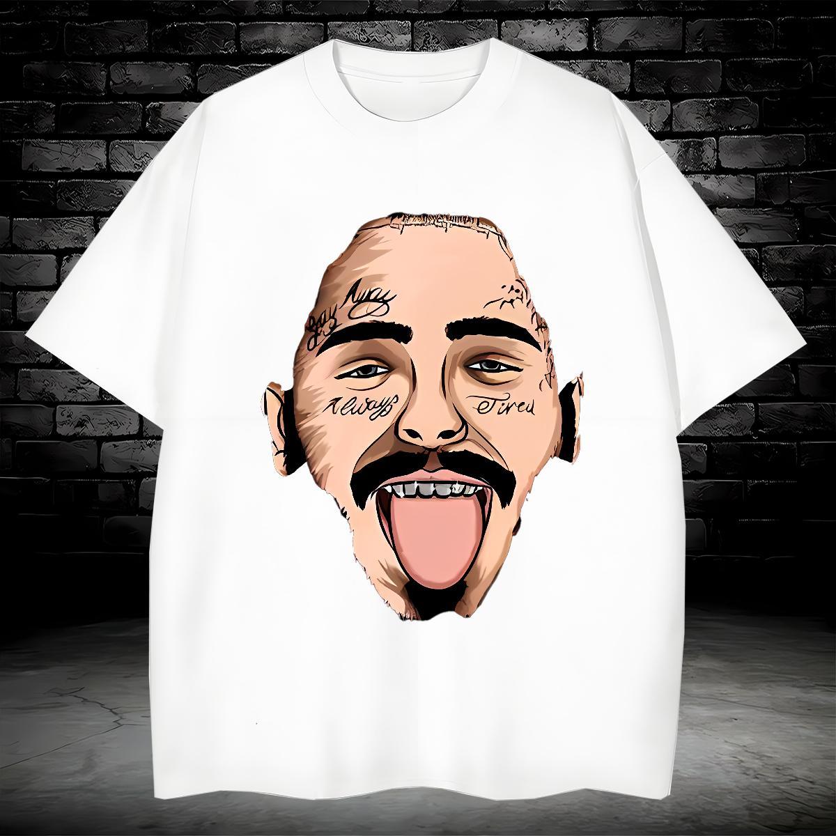 Man T Shirts 230g 100% Cotton portrait Daily Outfit Breathable Short Sleeve Graphic Couples T Shirts Customized Brand Tops Shirt