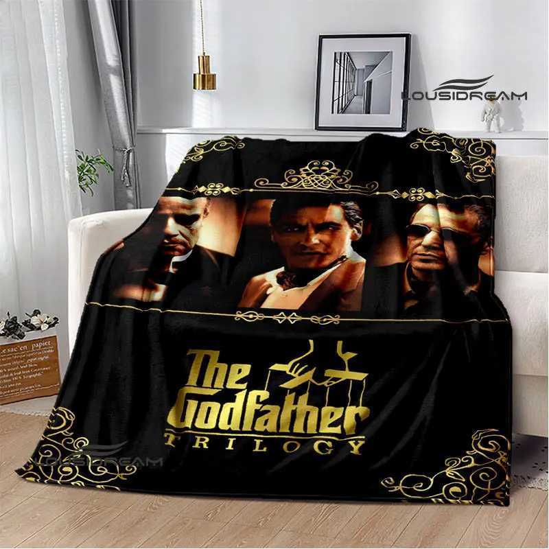 The Godfather retro Print Blanket Kids Warm Blanket Flannel Soft Cozy Blanket Sofa Bed Car Must-Have Blanket Birthday Gift Y240815