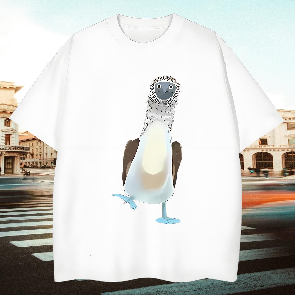 Popular T Shirts Men bird Breathable Crew Neck Sport Oversized 4XL 230g 100% Cotton Men Tops Tees Fashion New Clothings
