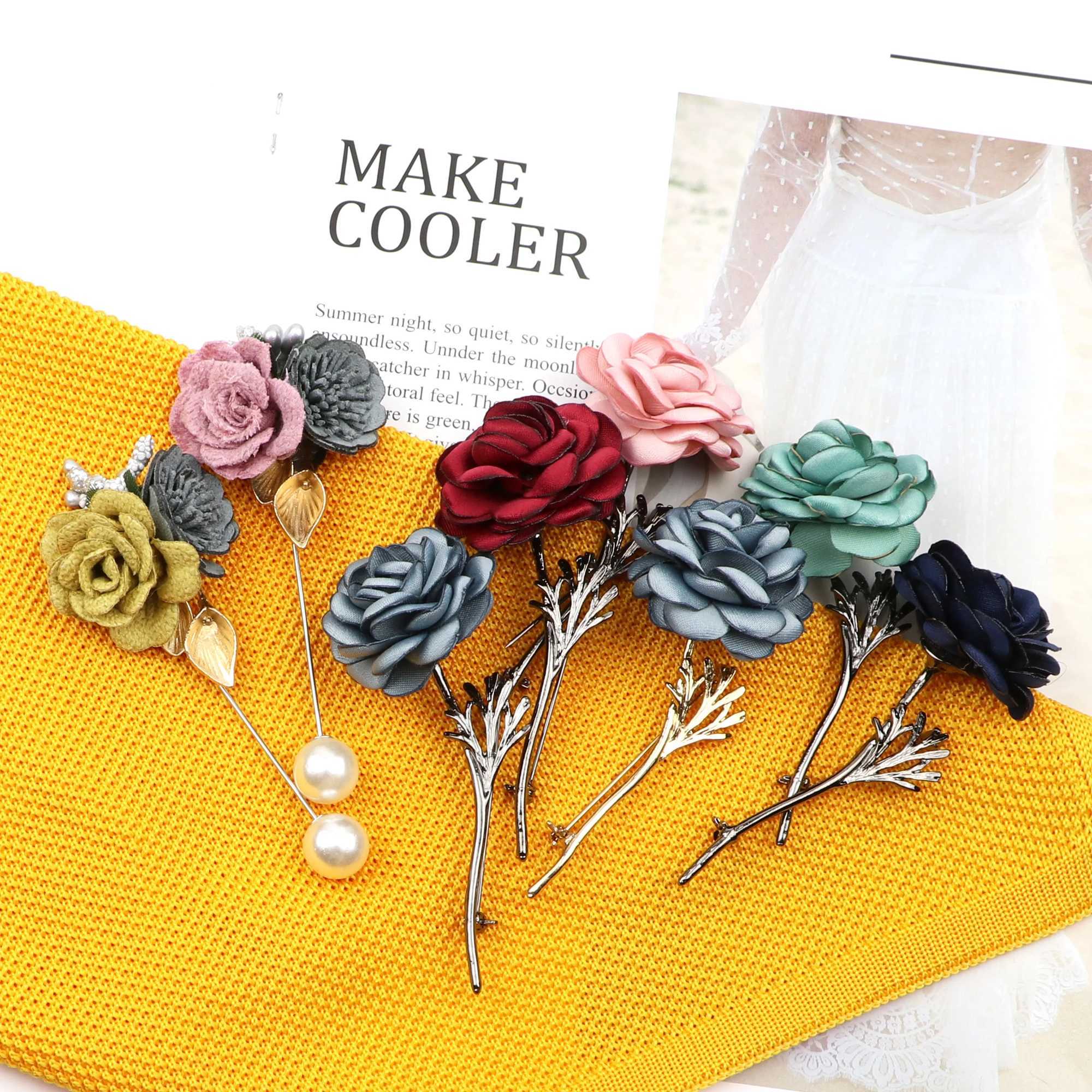 Fashion suit lapel pin rose brooch chain brooch mens and womens wedding party brooch accessories gifts W240815
