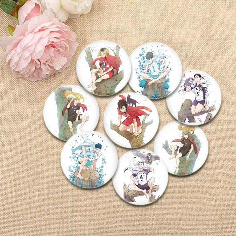 Animation Haikyuu!! Brooches round handmade brooch backpack clothing brooch gift accessories Tobio Kageyama cartoon badge W240815