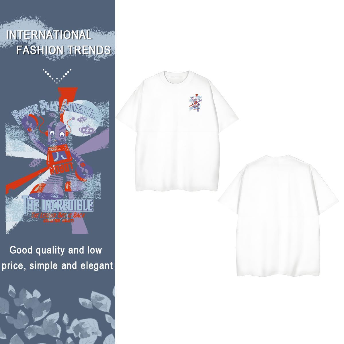 Cool Design technology T-Shirts Street wear Hip Hop Mens Tshirts 230g Cotton New Designer Breathable Short Sleeve Cartoon Print Tops Shirt