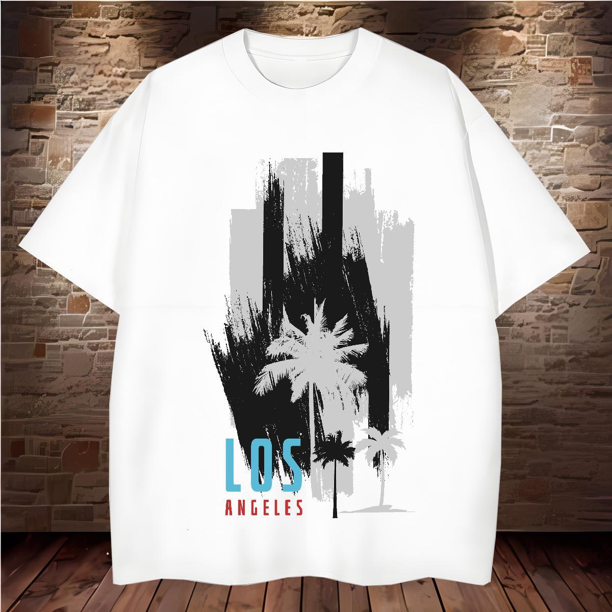 Man T Shirts 100% Cotton 230g tree Casual Breathable Short Sleeve DIY Anime Tshirts Casual New Wholesale Polos
