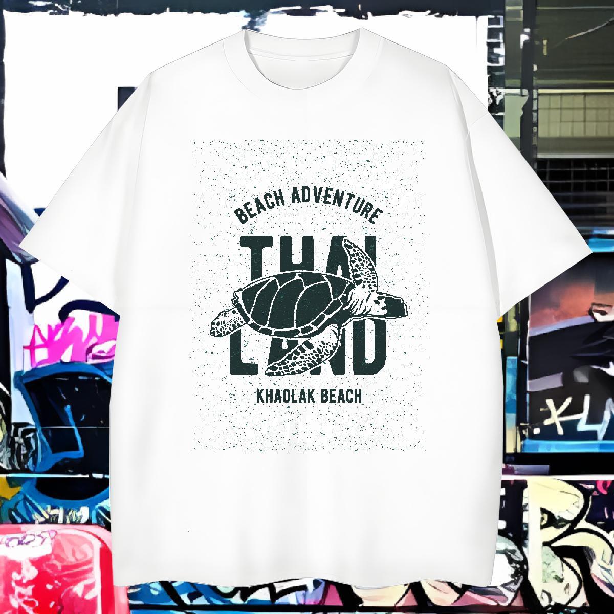 Loose Fit Mens T Shirts Pure Cotton Summer Casual Cartoon Print 230g Pure Cotton Tshirts New Designer Top Tees