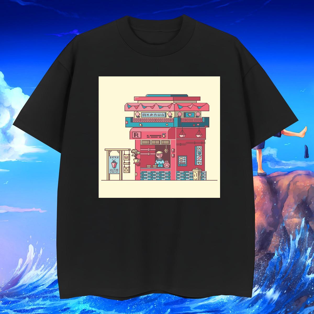 Unisex Tshirts Beach 230g 100% Cotton Custom Cartoon Short Sleeve Soft robot T-Shirts Fashion Design Clothings