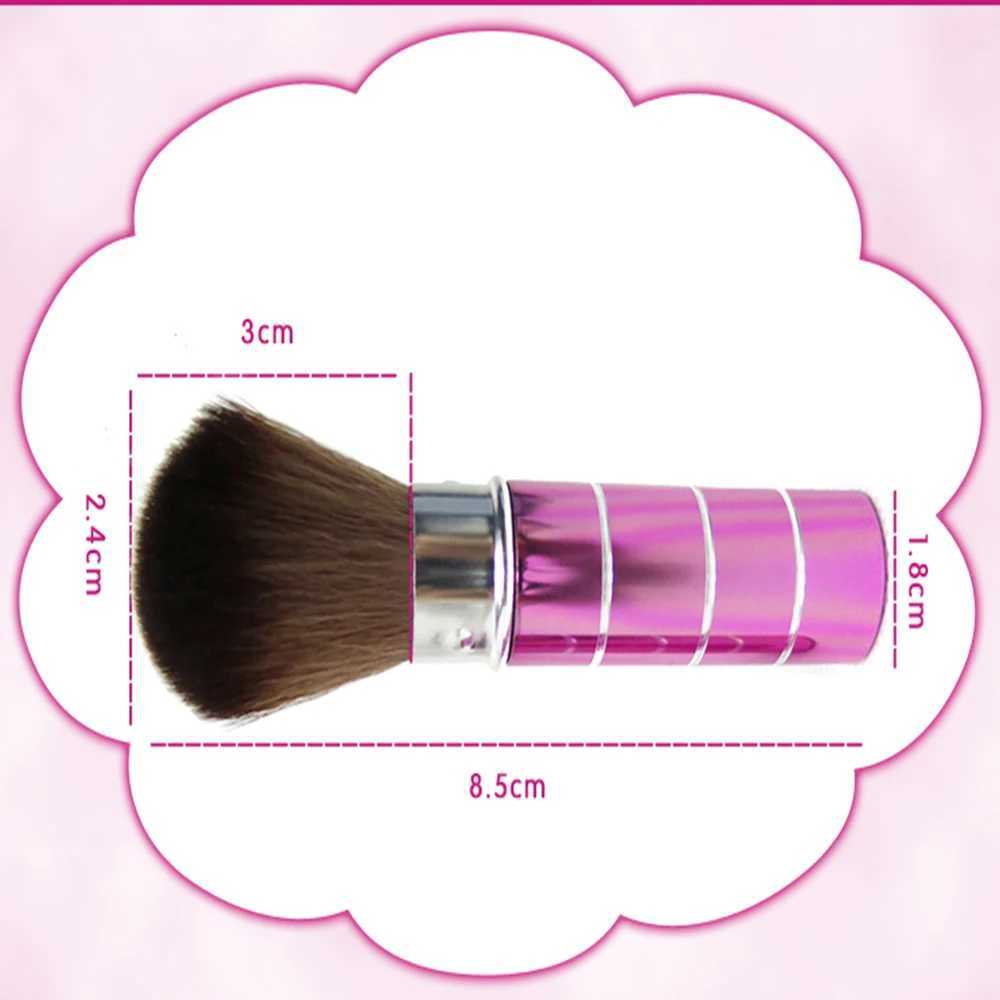 1PC Pro retractable dome powder blusher brush aluminum eye shadow basic facial brush makeup tool W240814