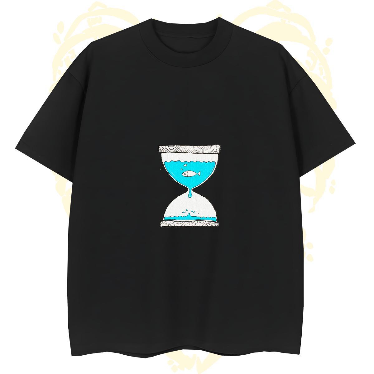 Free Shipping T-Shirts for Men fish O-Neck Short Sleeve Casual DIY Anime 230g Cotton Men Clothes T-Shirt Classic Casual Top Tees