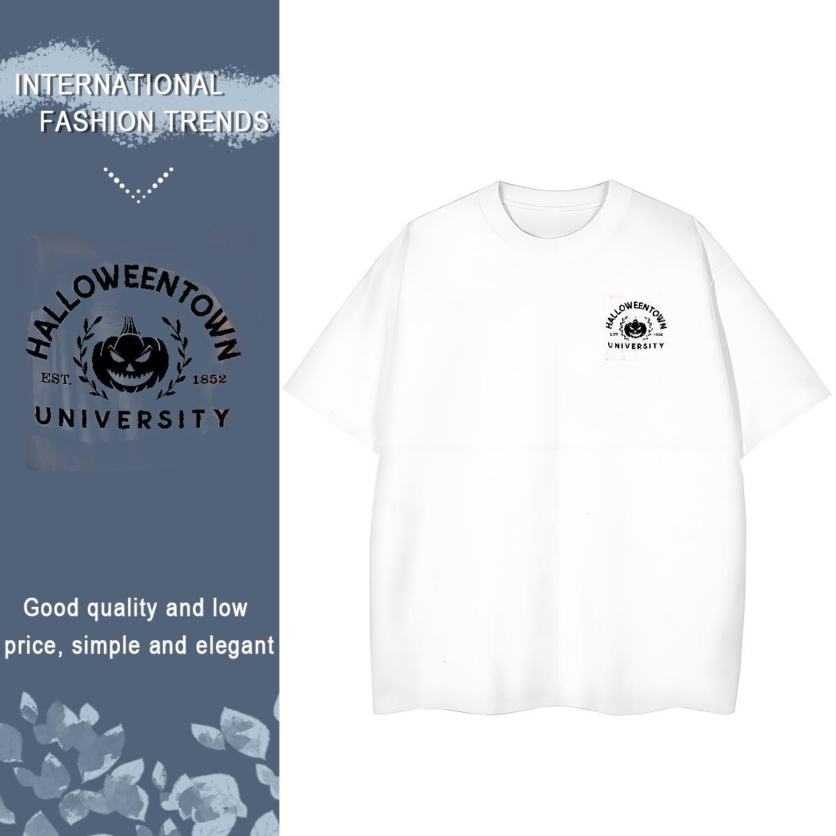 T Shirts Men 230g 100% Cotton pumpkin Hip Hop Breathable Custom Printed Couples T Shirts Fashion Casual Loose Fit Tees Shirts
