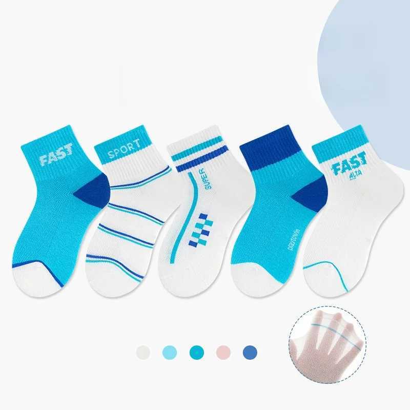 10 pairs of childrens socks summer thin cotton socks cotton material for girls suitable for boys to wear breathable sweatshirts W240814