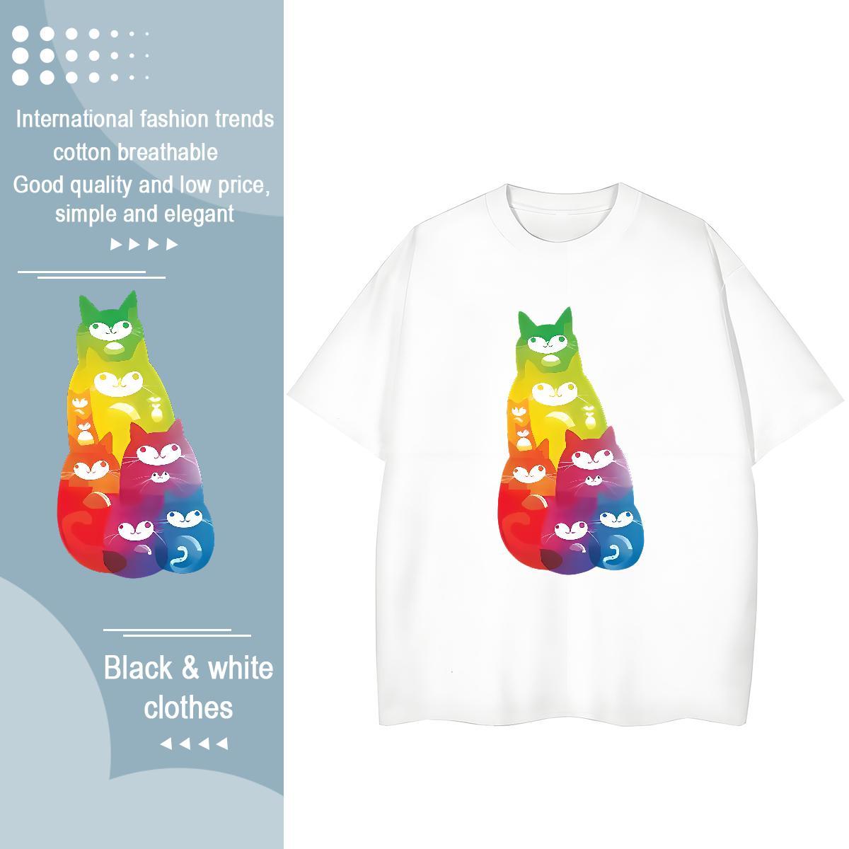Soft T shirt colorful Breathable Soft Sport Graphic 100% Cotton 230g Couples T Shirts Customized Tops Tees