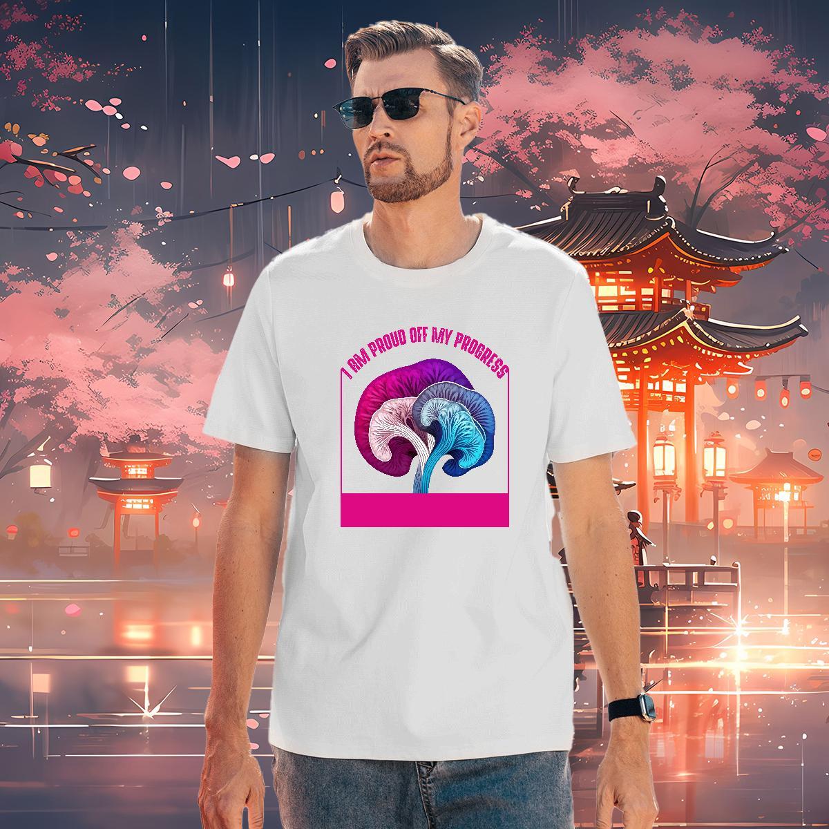High Quality mushroom Man T Shirts Street Mens Tshirts 230g Cotton Fashion Designer Breathable Short Sleeve Custom Big Size Clothes