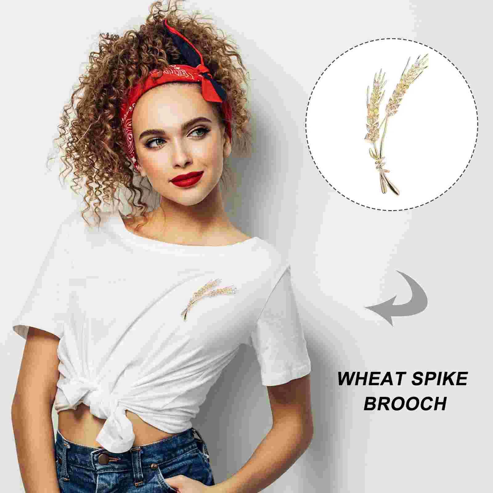 Brooch Wheat Spike Corset Clothing Jewelry Decoration Brooch Fashionable Exquisite Copper Alloy Bridal Miss W240815