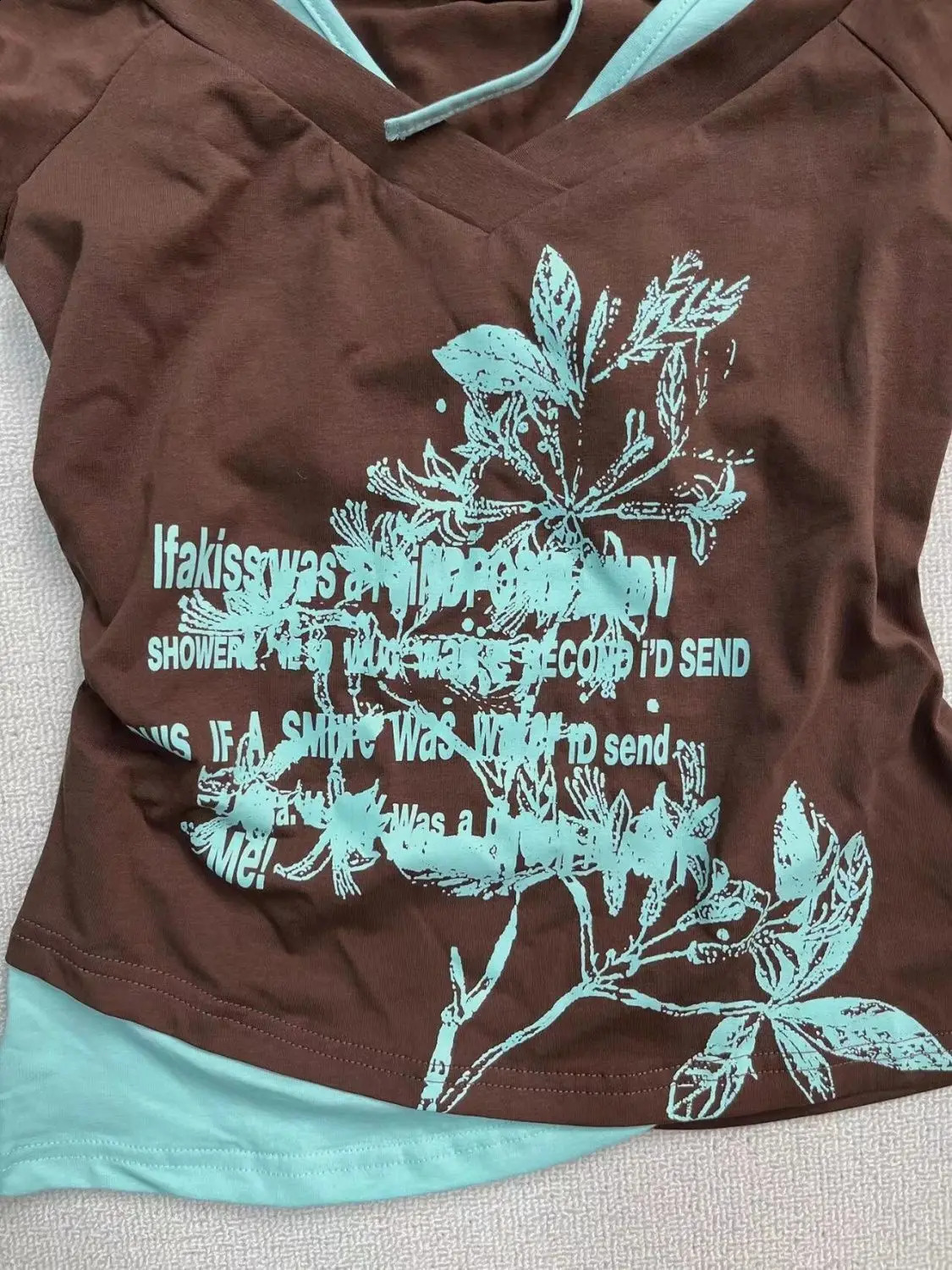 American retro camisole collar printed Tshirt summer streetwear girl slim millennium Harajuku fashion casual womens clothing 240814