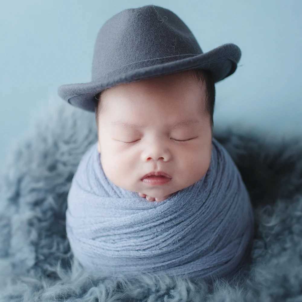 Newborn Cheesecloth Wrap Baby Photography Props Posing Fabric Cotton Stretch Blanket Hand Dyed Newborn Layer Wrap Y240815