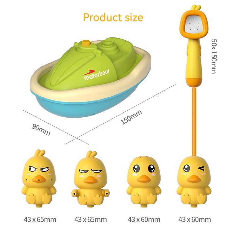 Cute duck electric water spray bathroom toy baby bathtub toy children bathtub and shower interactive boy girl giftW240814vcnv