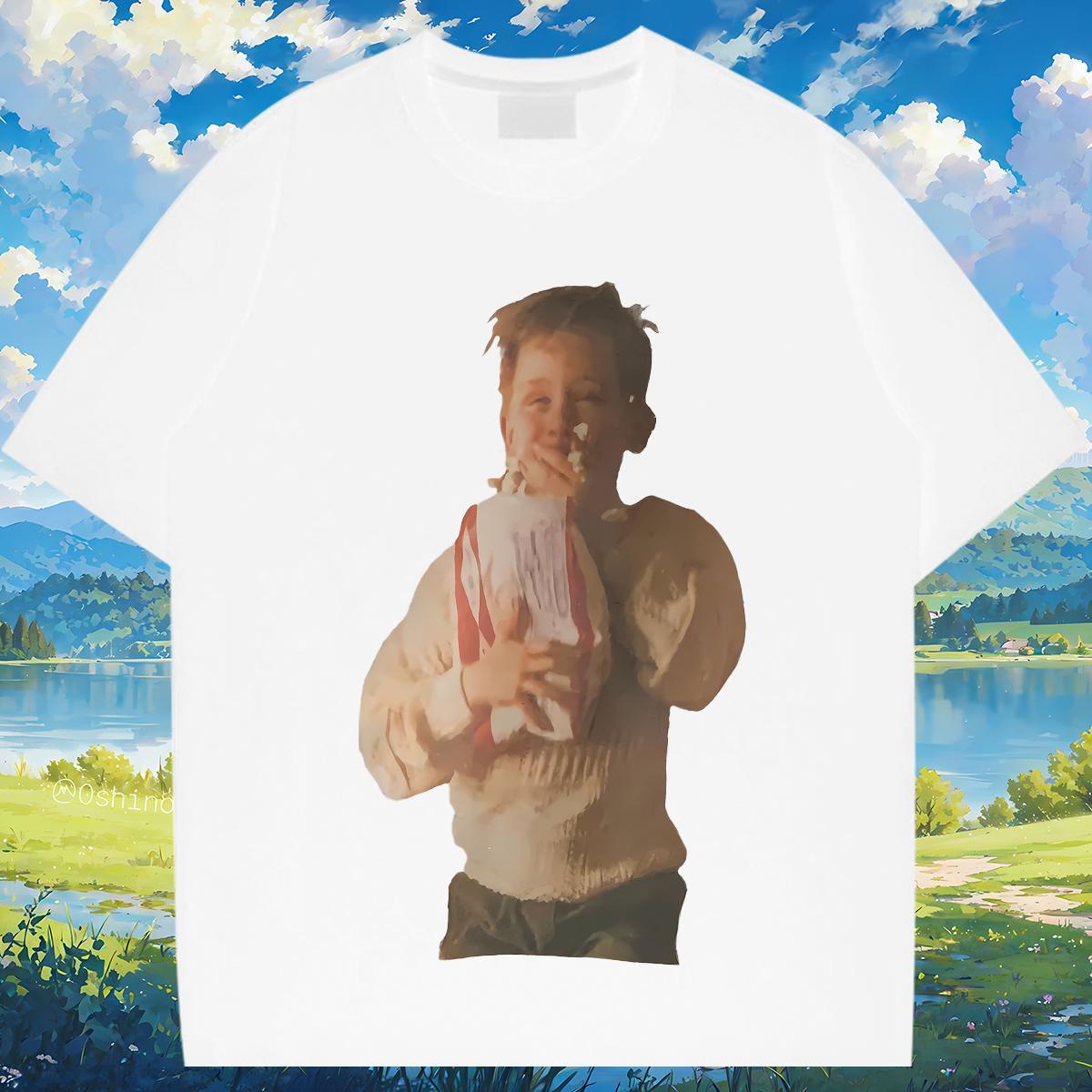T Shirts Men 230g Pure Cotton portrait Beach Breathable Custom Cartoon Men Tees Fashion Designer Loose Tops
