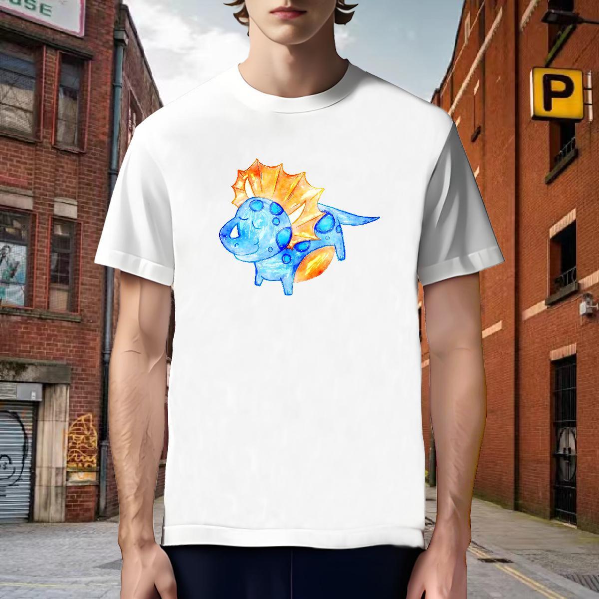 Designer T-Shirts dog Round Neck Short Sleeve Sport Anime Print 230g Cotton Men Tees Fashion Tops Shirt